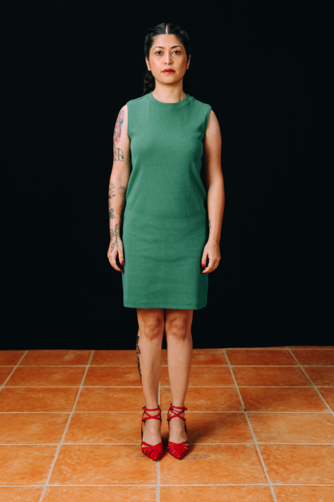 Bhaane violet sania shift dress