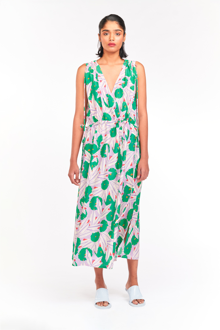 Bhaane blackstripe half-day shift dress