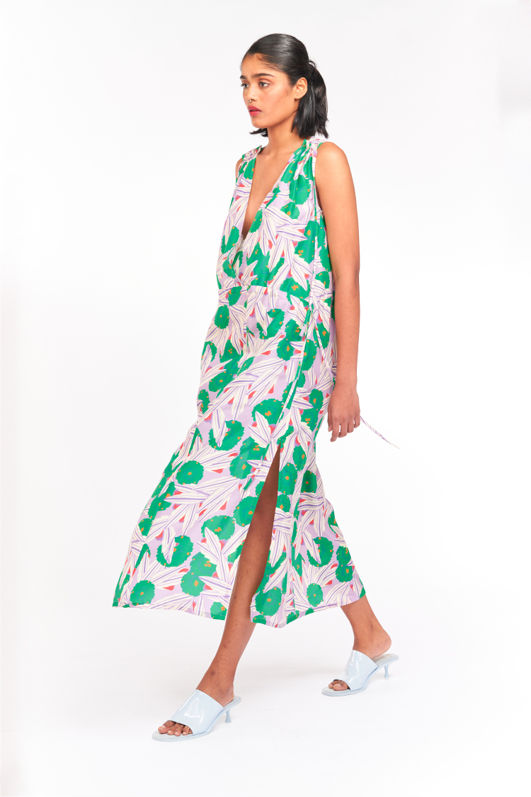 Bhaane blackstripe half-day shift dress