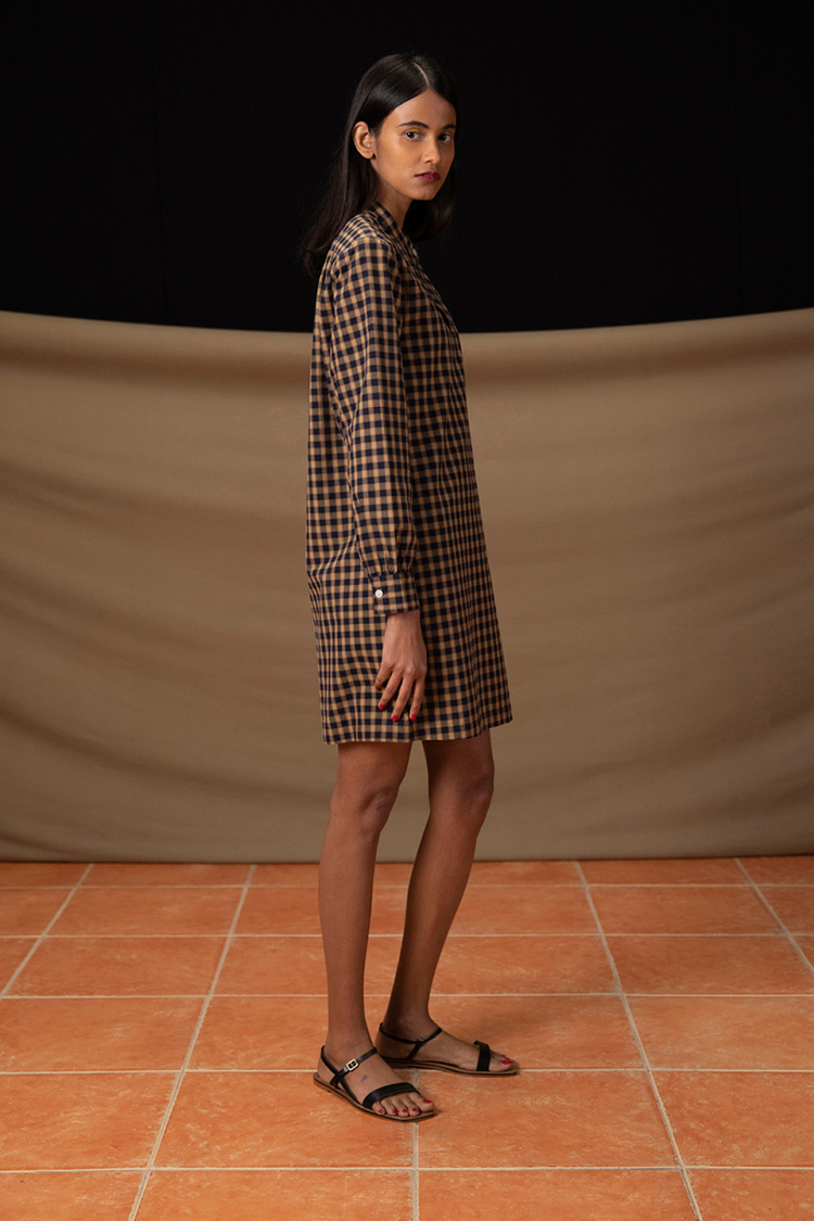 Bhaane mediterraneanblue half-day shift dress