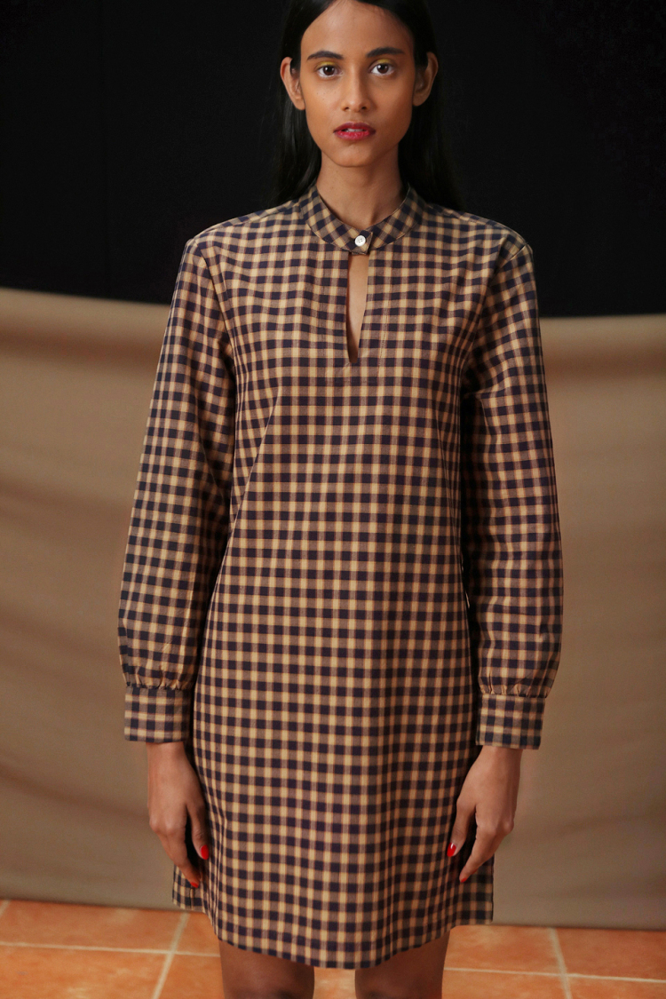 Bhaane mediterraneanblue half-day shift dress