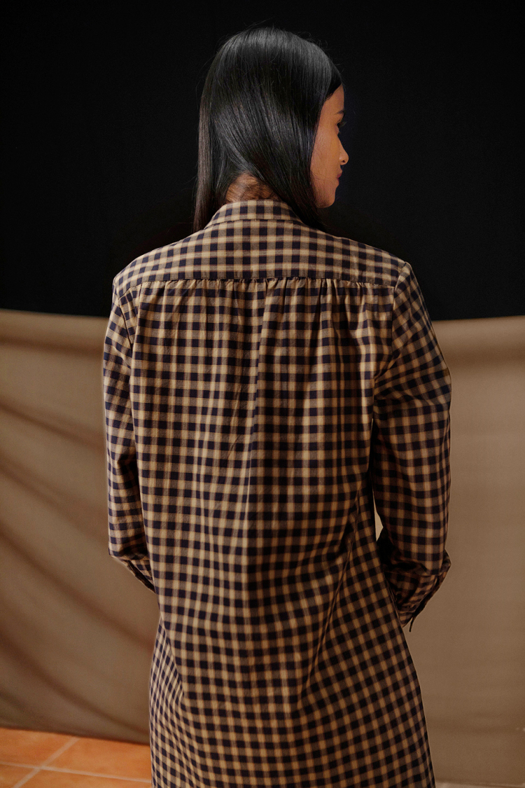 Bhaane mediterraneanblue half-day shift dress